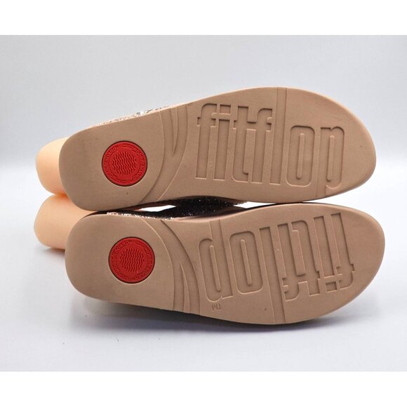 FitFlop Women's Blush Olive Glitter Mix Toe-Post Slip-Ons Sandals Size 11 2532 - Picture 7 of 16